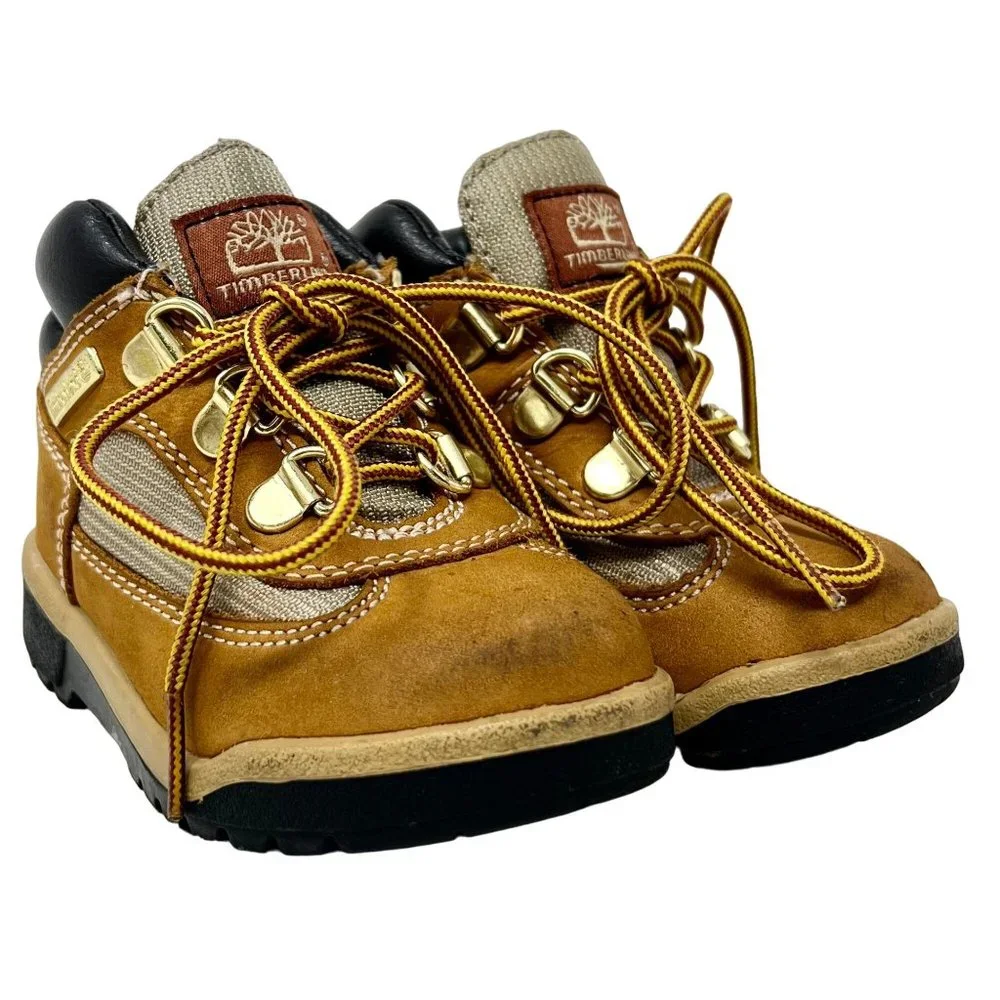 Timberland Toddler Boys Girls Size‎ 7 Field Boot Wheat Nubuck Waterproof 15845